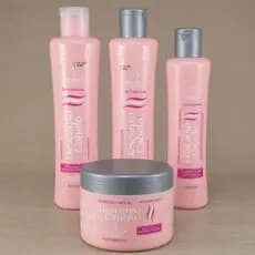 Kit Profissional Descansa Cabelo Bio Instinto Shampoo Condicionador Hidratação Brilho Maciez 4 itens