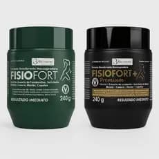Kit Pomada Massageadora Muscular Fisiofort 240g e Fisiofort Premium 240g Mentol & Cânfora - 2 itens