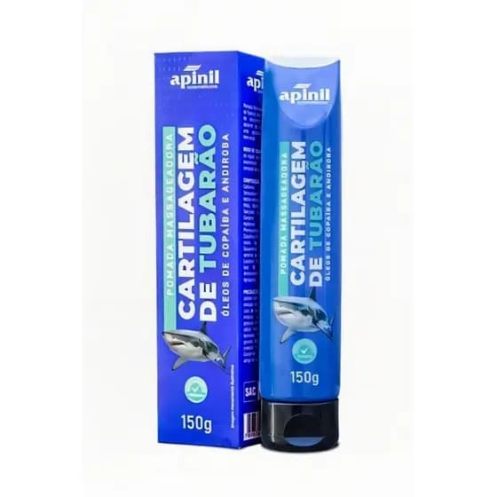 Pomada Massageadora Cartilagem de Tubarão Apinil Óleo de Copaíba & Óleo de Andiroba 150g