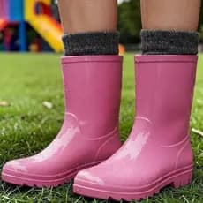 Galocha Feminina Cano Alto Lisa Chuva Inverno Menina Criança Vários Modelos Promoção Barato