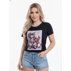 BLUSA FEMININA VISCOLYCRA ESTAMPA  LEÃO • TAMANHO G • MODA CONFORTÁVEL