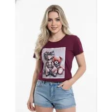 BLUSA BÁSICA FEMININA VISCOLYCRA COM ESTAMPA FRONTAL – CONFORTO E ESTILO CASUAL