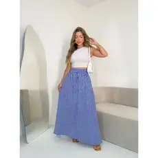 AMY FASHION SAIA COM FENDA  COMPRITO  LISTRADO COM BOLSA CINDURA GROSSA MODA 2025