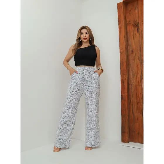 AMY FASHION CALCA FLOR  CALCAS DE PRAIA CASUAIS DECIDO DUNA  MODA 2025
