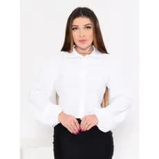 AMY FASHION camisa curto feminina ganga longa com botao tecido duna Lançamento 2023