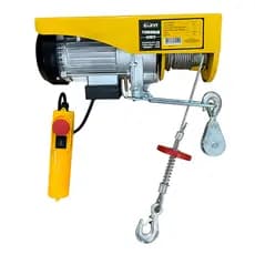 Talha Elétrica de Coluna Até 1000 Kg 12m de Elevação Cabo De Aço Gancho Duplo 220V