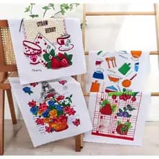 kit 10 Pano De Prato Copa Estampado Microfibra Atoalhado GRANDE SECA MAIS 40x60