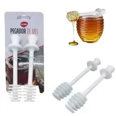 Kit Com 2 OU 4 Pegador de Mel de Plástico 13cm