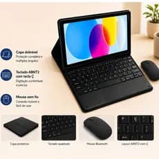 Capa  dobrável Para Samsung S6 lite/A11 Plus/A9Plus 11"/S10FE/S9FE/S9/S8/S7 com ABNT2 Teclado sensível ao toque e Mouse