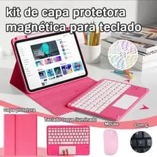 Capa Para Xiaomi Redmi Pad SE (11") /Redmi Pad 2 Teclado ABNT2  Touchpad (Com Ç ) + Mouse Bluetooth