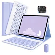 Capa Para Xiaomi Redmi Pad SE 11 polegadas 2023  /pad 2 11 polegadas 2025 Com Teclado Bluetooth Abnt2 e Mouse sem fio