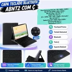 Capa Para Samsung Tab S10FE /S10 Lite /S6 Lite/ S10FE Plus 13,1" Com Teclado touchpad Bluetooth ABNT2 (Com Ç) E Mouse