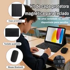 Capa Para Samsung Tab S6 Lite/A9 plus /A11 plus（11"）/S10FE+ (13,1" ) Com Teclado Bluetooth Abnt2 E Mouse Sem Fio