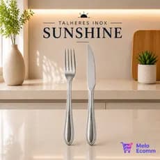 JOGO DE TALHERES 96 PEÇAS FRATELLI GARFOS E FACAS SUNSHINE CASA-RESTAURANTES-CHURRASCO