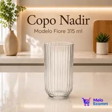 COPO FIORE 315 ML / COPO NADIR / COPO VIDRO / KIT COM 6 COPOS