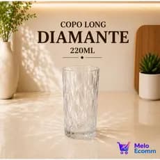 COPO LONG DRINK DIAMANTE 220 ML / KIT 6 UNIDADES / COPO GROSSO