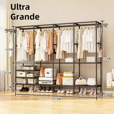 Roupeiro Guarda Roupa Portatil Cabideiro Arara Para Roupa Sapateira Organizador Multiuso Armário