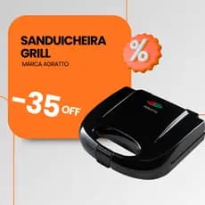SANDUICHEIRA  GRILL  AGRATTO BLACK SA 220V 750W/Antiaderente