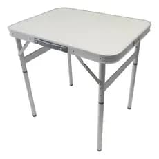 Mesa Dobrável Alumínio MDF 60x45 Camping Vira Maleta Branco