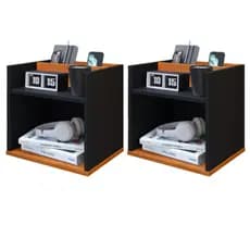 Kit com 2 mesa cabeceira  MDP Max Decor – Estilo e Organização para seu Quarto