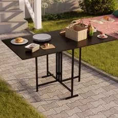 Mesa de Piquenique Jantar Camping Industrial Portátil 6 Lugares Articulada Moderna
