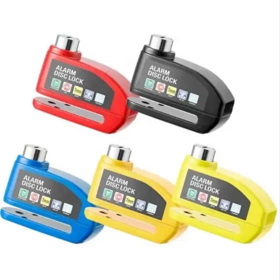 Cadeado Trava de Disco com Alarme Sonoro 110 Decibéis Em Aço Anti Furto para Moto e Bicicleta