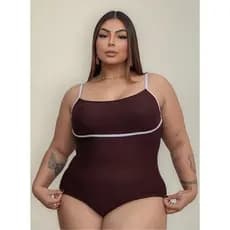 Body Plus Size Feminino Multicolor  Alça Fina Tendência Moda