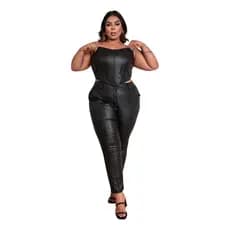 Cropped Corset Courino Tomara Que Caia Trançado Plus Size