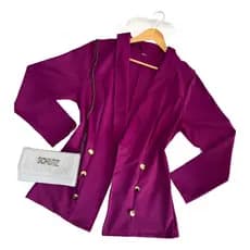 Jaqueta Blazer P com detalhes botão Plus Size