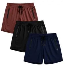 Kit 2 Bermudas Masculina Esportiva Com Zíper Dry Fit Academia Corrida Caminhada Fitness