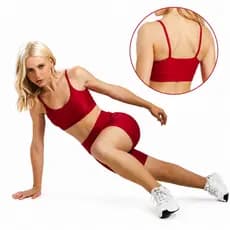 Top Fitness Feminino Alça Fina Poliamida Academia Com Bojo Removível Confortável Essential
