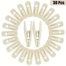 Kit 30/20 Presilhas de Veludo para Cabide Prendedor de Calça Short Saia Organização de Closet