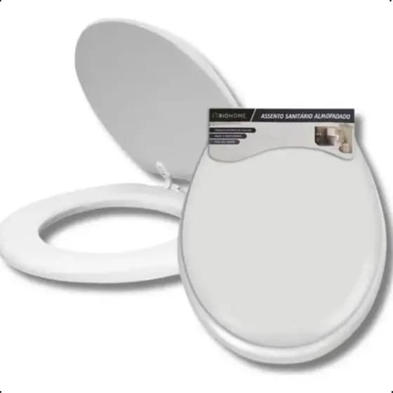 Assento Sanitário Almofadado Liso Branco