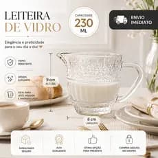 Leiteira Mauve Vidro Cristal 230ml Wolff Mesa Posta Calda Cremeira Chocolate Elegante