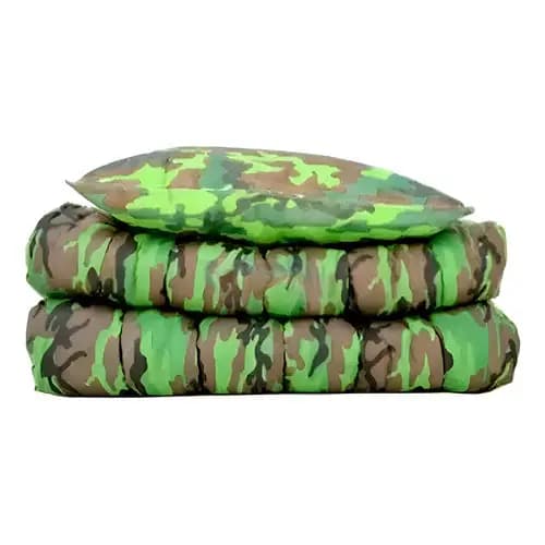 Kit Camping Colchonete Solteiro C/ Travesseiro 1,88 X 78cm Camuflado