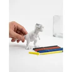 Kit Pintura Dinossauro + 6 Canetinhas Coloridas