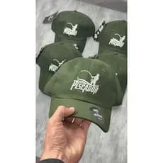 Boné Pescador Aba Curva Trucker Unissex Bordado Pesca Pescaria Ajustável