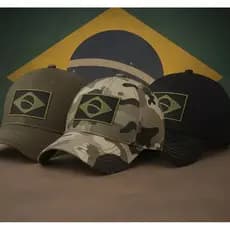 Boné Brasil Tático Militar Camuflado Ajustável Bordado