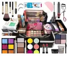 kit de maquiagem skin care com 20 itens,com batom,corretivo,iluminador,prime,gloss(não acompanha a maleta)