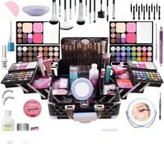 kit de maquiagem skin care com 10 itens,inclusive kit pincel,