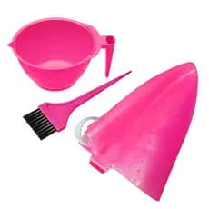 Touca de Silicone + Tigela Graduada Grande + Pincel Largo Para Luzes Reflexo Tintura Profissional