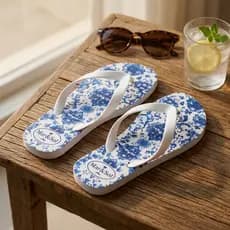 Chinelo Feminino Estampado Floral Confortável Macio Não Machuca Praia Piscina Verão Moda Lançamento