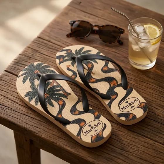 Chinelo Feminino Estampado Flores azuis macio e leve chinela de dedo blogueira