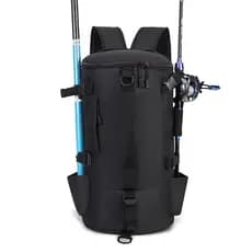 Mochila De Pesca Cilíndrica Grande Capacidade Mochila Para Vara De Pesca Multifuncional Bolsa Para Equipamento De Pesca