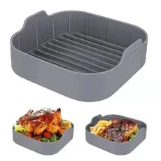 Forma de Silicone Clink Cesto Quadrada Airfryer 19cm Fritadeira Elétrica Litros