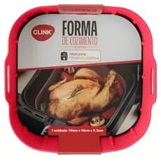Forma de Silicone Quadrada para Airfryer 19cm Fritadeira Elétrica Grande 4L