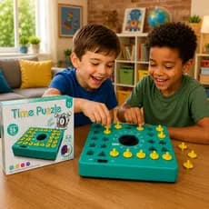 Jogo Quebra Cabeça Com Timer Infantil Educativo Encaixe Formas Raciocínio 2 Jogadores