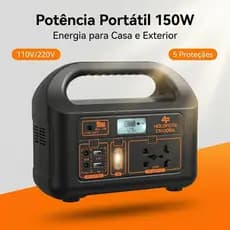 Central Elétrica Portátil Gerador De 150w Aplicacao 110v OU 220V