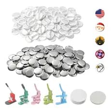 100 Insumos de 44mm Para Máquina de Bottons Profissional Compatível com Prensas Manuais