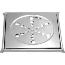 Ralo Giratória Quadrado Paradise 10x10 Cm Com Caixilho - Aço Inox 430